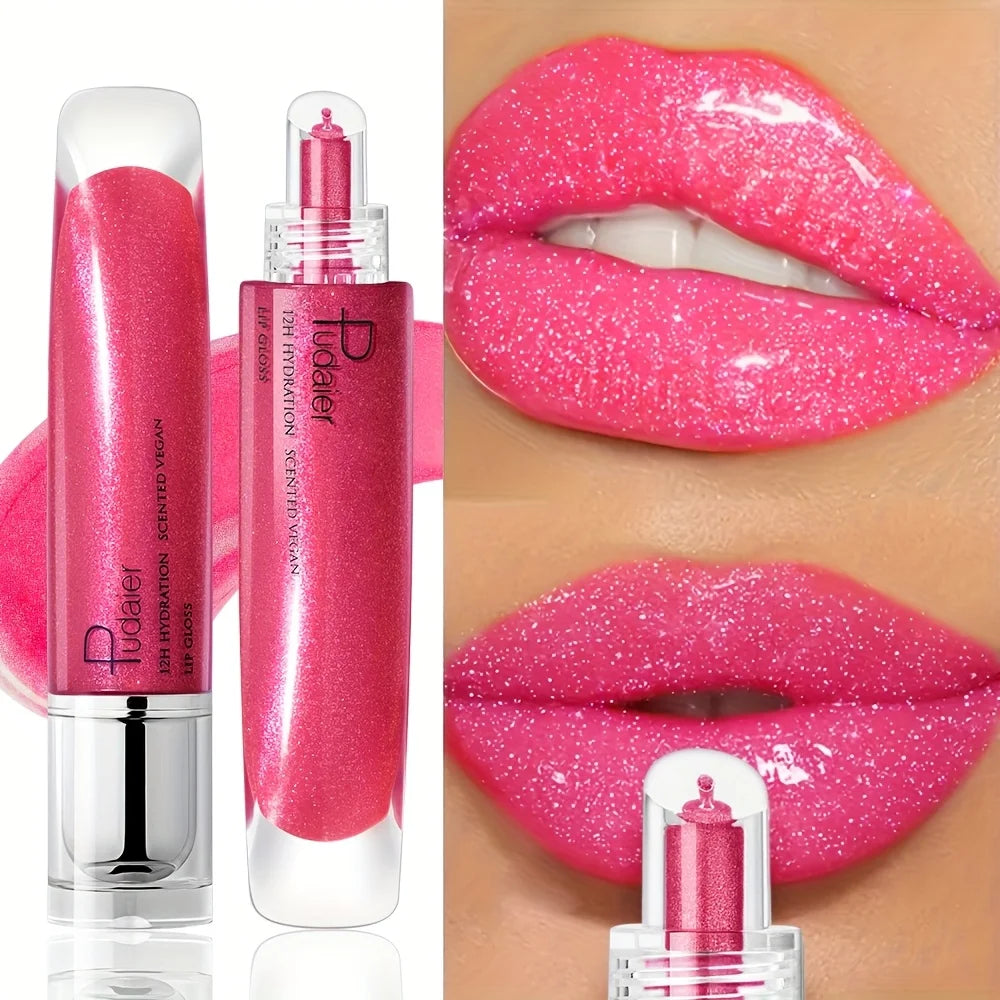 Non Sticky Waterproof Lip Gloss High Shine Long Lasting Moisturizing Plumping Lip Glaze Easy Application