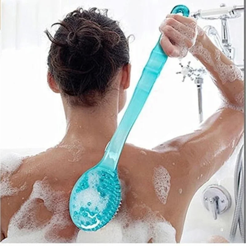 Long Handle Soft Bath Body Brush Back Shower Brushes With Handle Exfoliating Scrub Skin Massager Exfoliation Bathroom Brush