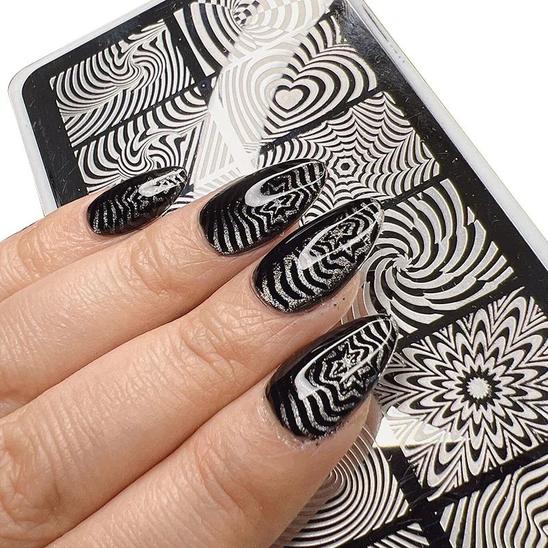 XMQ Nail Art Stamping Plates Carton Flowers Template