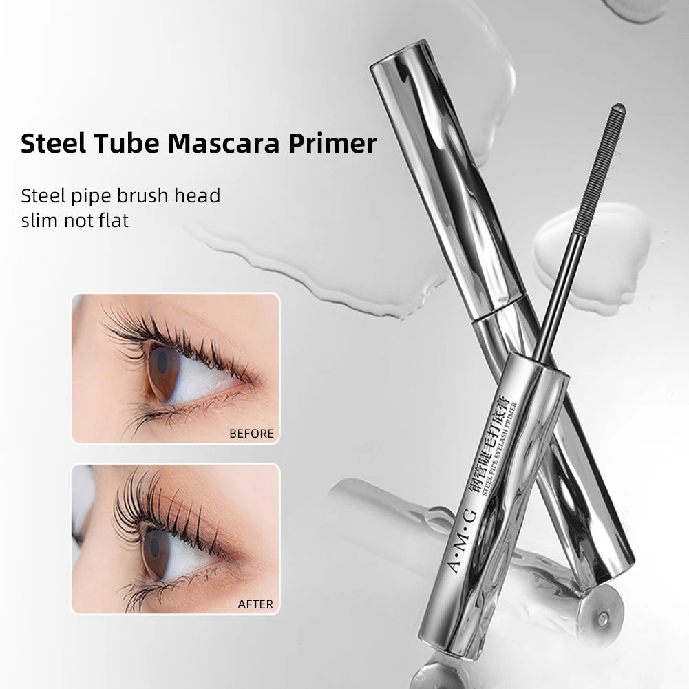 Metal Iron Lashes Mascara Waterproof Silk Fiber Mascara Black Long Curling Eyelash Extensions Non-clumping Eyes Makeup Cosmetics