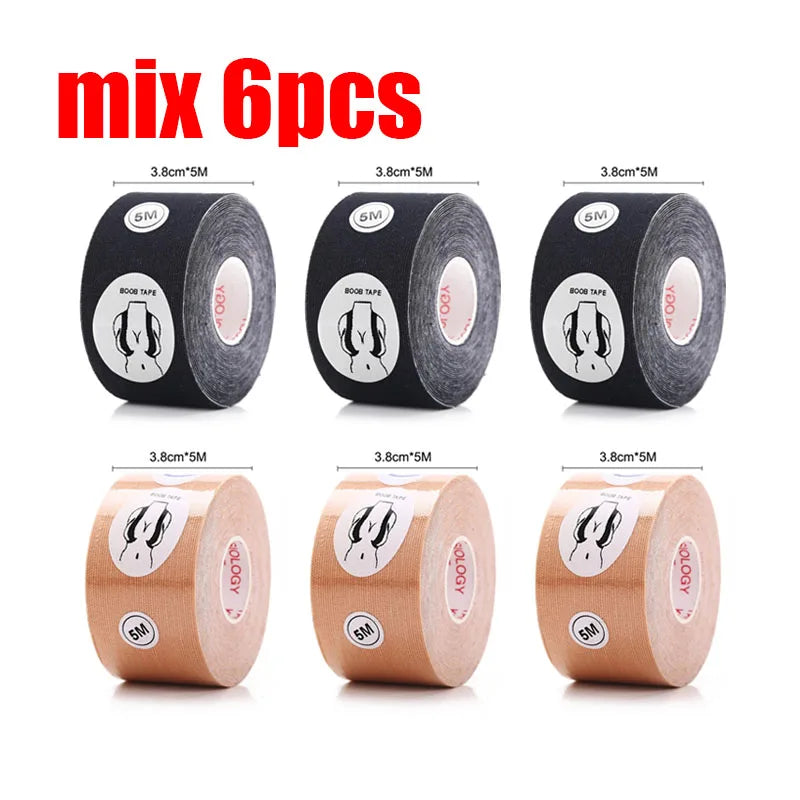 1-6pcs Boob Tape Breast Nipple Covers Push Up Bra Invisible Lift Tape Adhesive Bras Intimates Pasties Accessorie Bust Tape Women
