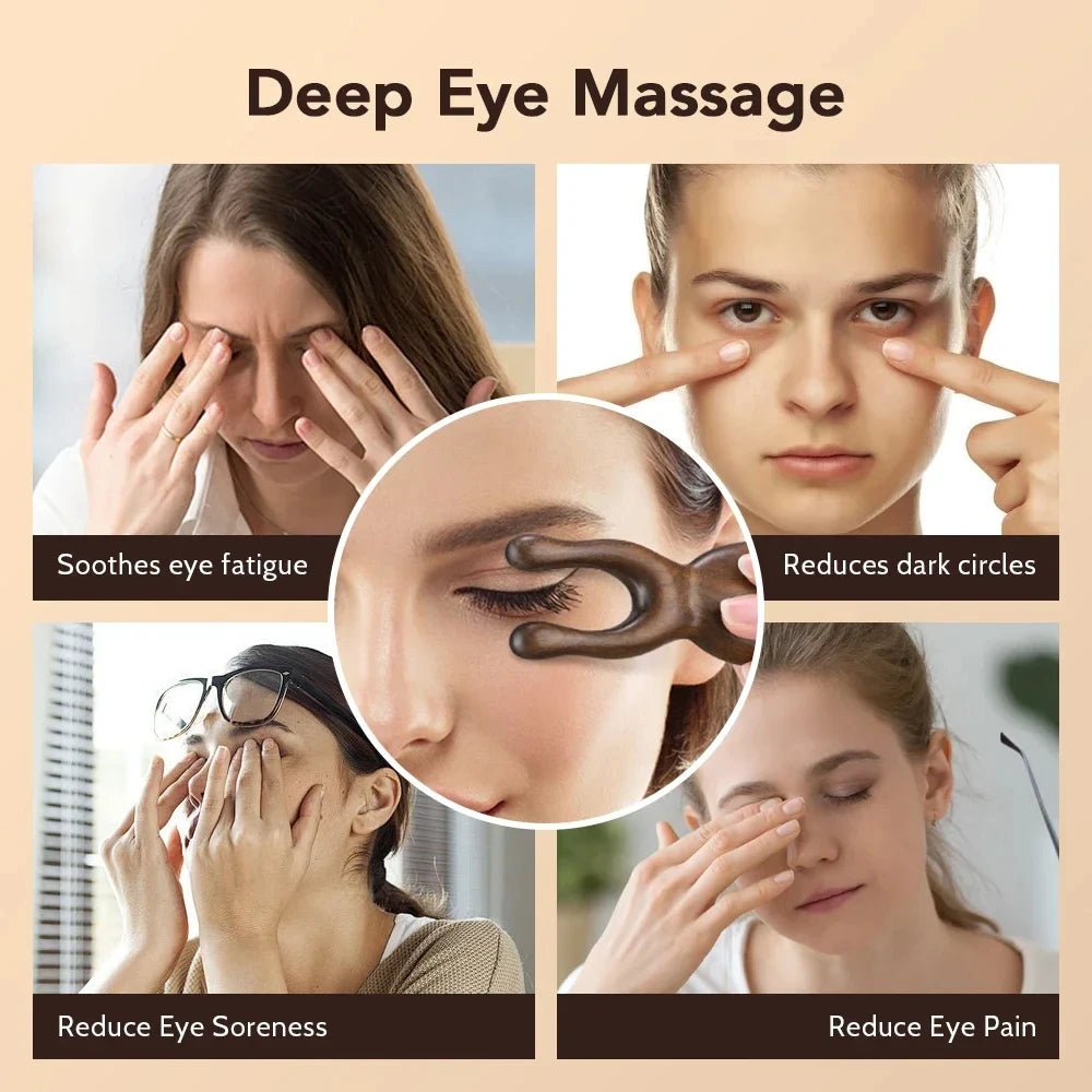 Sandalwood Frog Massager - Nose Lift Device for Eye Nose Meridian Dredging & Acupoint Care