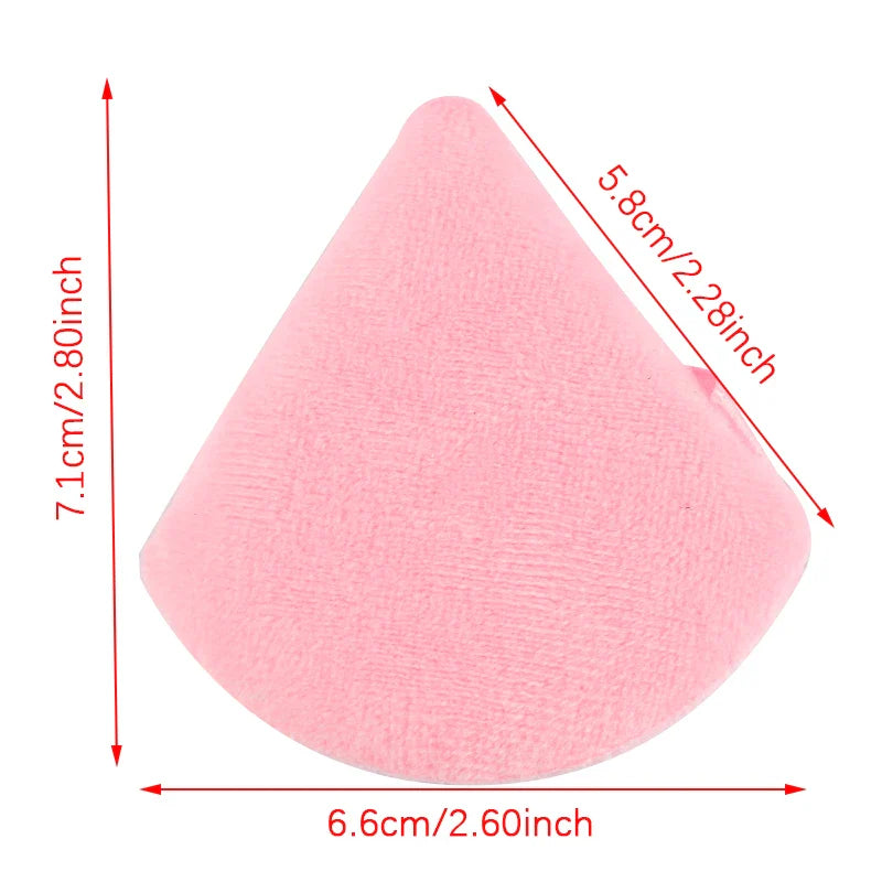 1/2/3/6Pcs Triangle Velvet Powder Puff Face Cosmetic Eye Beauty Makeup Tool Reusable Sponge Washable Mini Powder Puff Accessorie