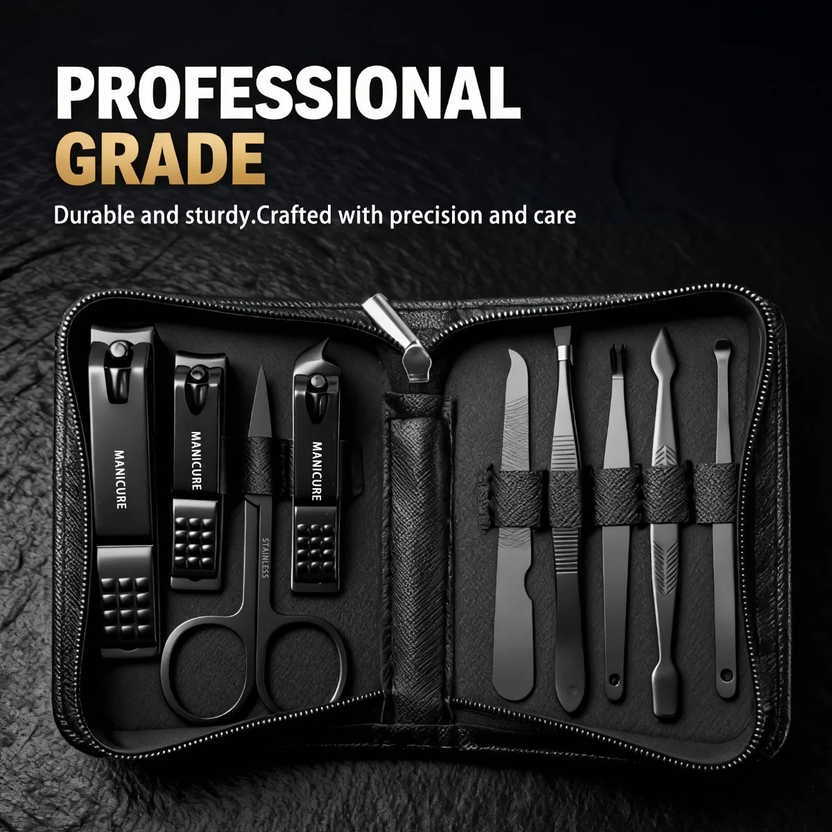 9/48pcs Stainless Steel Nail Clippers Professional Nail Care Kit Full Set of Nail Trimming Tools Manicure Tools Pedicure Tools