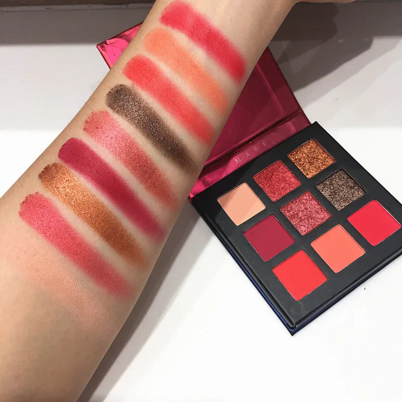 Beauty GLAZED Eyeshadow Palette 9 Color Shimmer Matte Longlasting Waterproof Palette Makeup