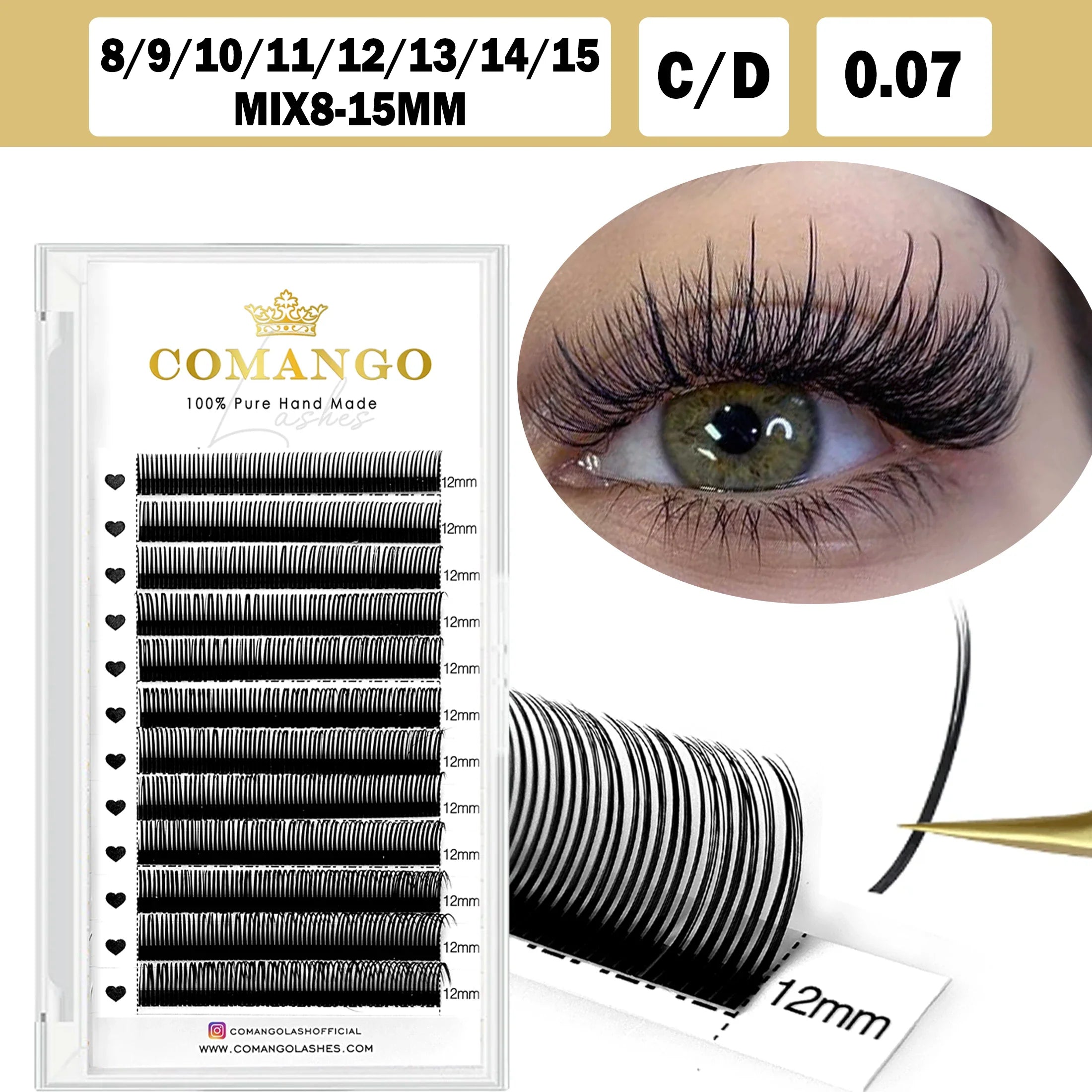 CoMango Premium 5D Flower Fairy Flora Lashes Premade Fans Individual Lashes Extension Soft Natural Makeup