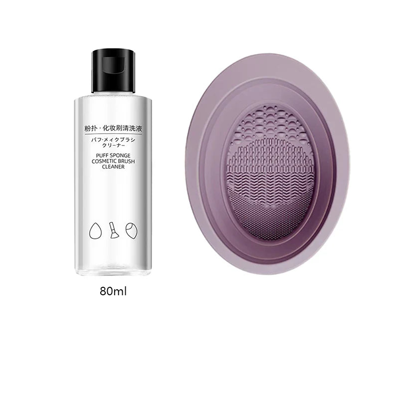 Makeup Brushes Sponge Blender Puff Cleaner Make Up Tools Washing Cleaning Liquid Bowl Air Drying Net Set For Powder Eyeshadow