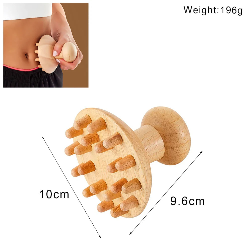 Wooden Massage Tools Wood Lymphatic Drainage Massager Anti Cellulite Body Shaping Tools for Beauty, Gua Sha, Sore Muscle Relief