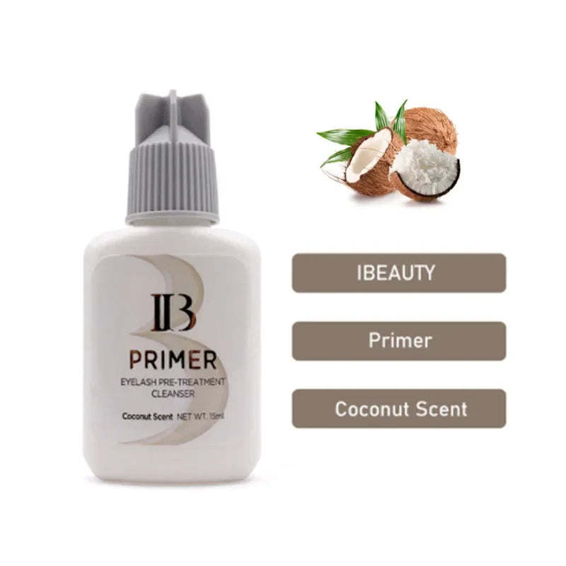 IBeauty Eyelash Primer Coconut Banana Rose Alcohol Free 15ml For False Eyelashes Extension Clear Glue Adhesive Korea Tools