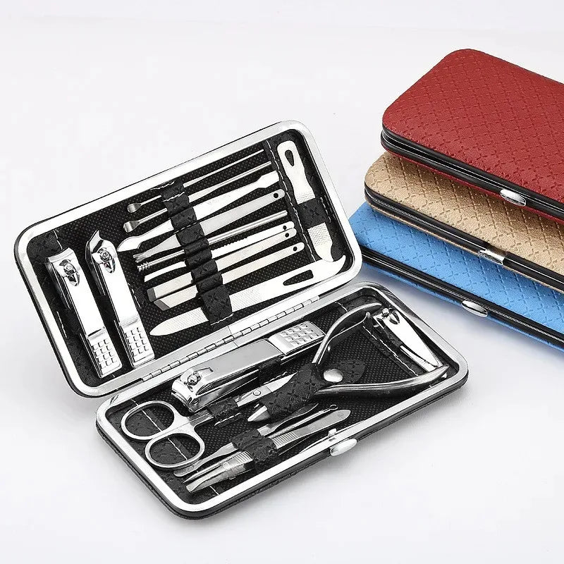 19-Piece Household Nail Clipper Set, Dead Skin & Eyebrow Grooming Kit