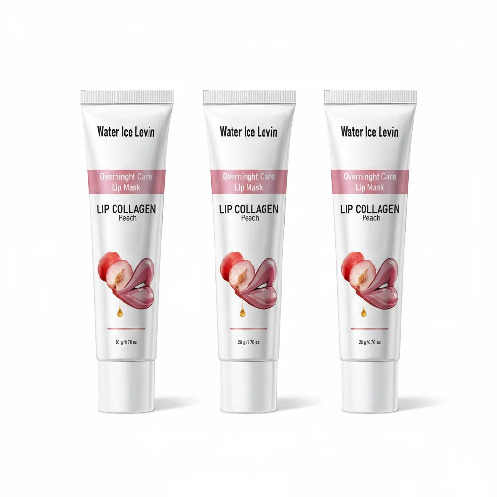 Peach Collagen Overnight Lip Mask with Peptide & Aloe Vera Peel-Off Nourishing Hydrating Lip Care Treatment