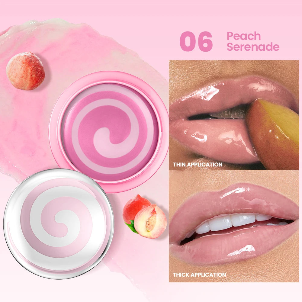 Overnight Lip Mask Treatment 2-Tone Color - Hydrating Spiral Texture Reduce Lip Lines, Anti-Cracking Dry Lips Care Sleeping Mask