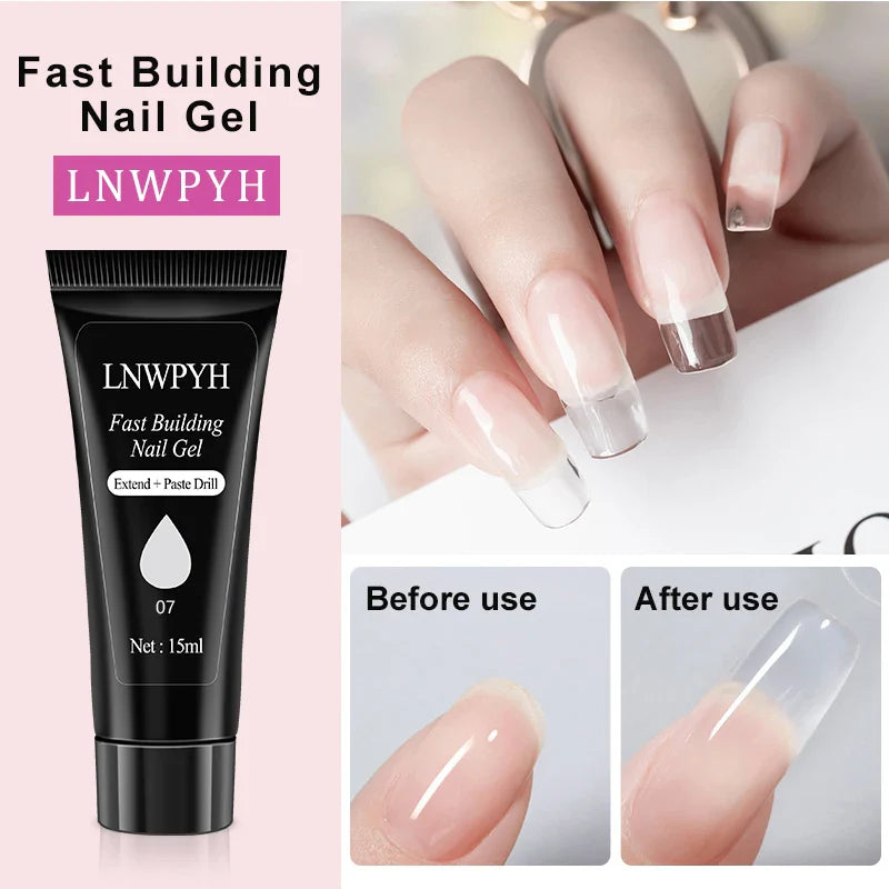 Poly Extension Nail Gel Set Professional Nail Art Kit Acrylic Nail Extension Finger All For Quick Building Gel Extension Gel Kit