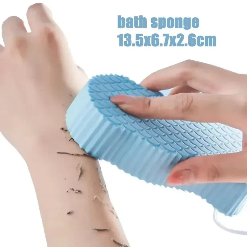 Body Shower Foot Scrubber Brush Wash The Body Cleanser Silicone Sponge Bath Massage Mat Back Brush Wall Mounted with Suction Cup