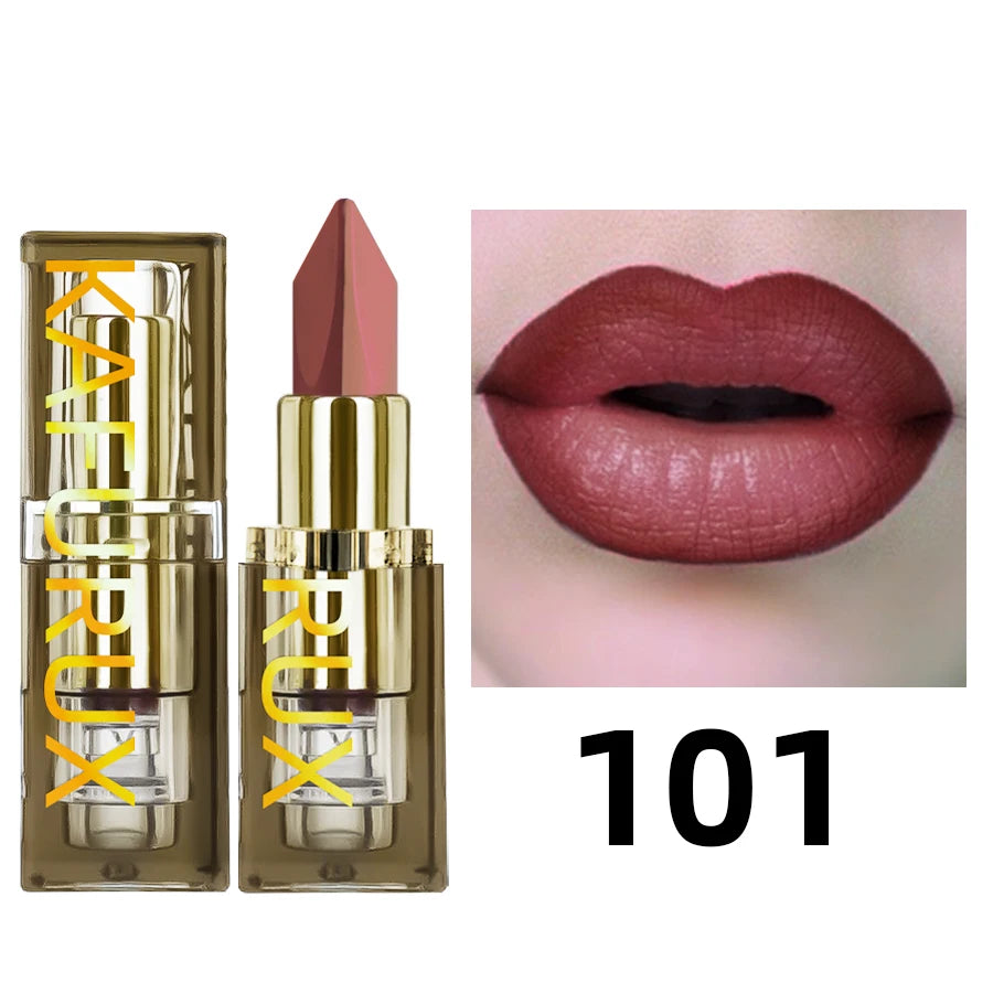 6 Color Glitter Two-tone Lipstick Purple Black Matte1pc Lipsticks Cosmetics Easy to use Lip Tint Makeup Lip Beauty Red Pigment