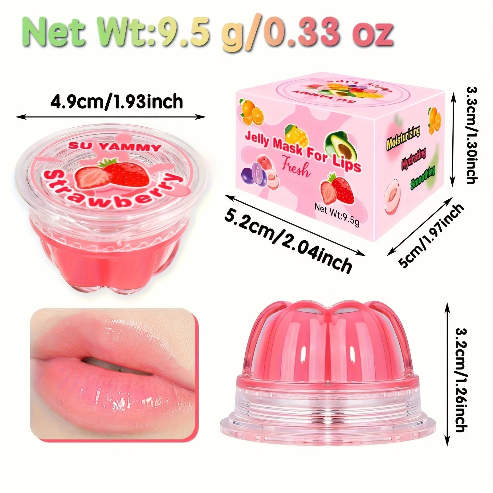 6 Pcs Jelly Fruit Lip Mask Lip Blam, Moisturizing And Nourishing Lipstick Lip Balm For Dry Lip Skin Care
