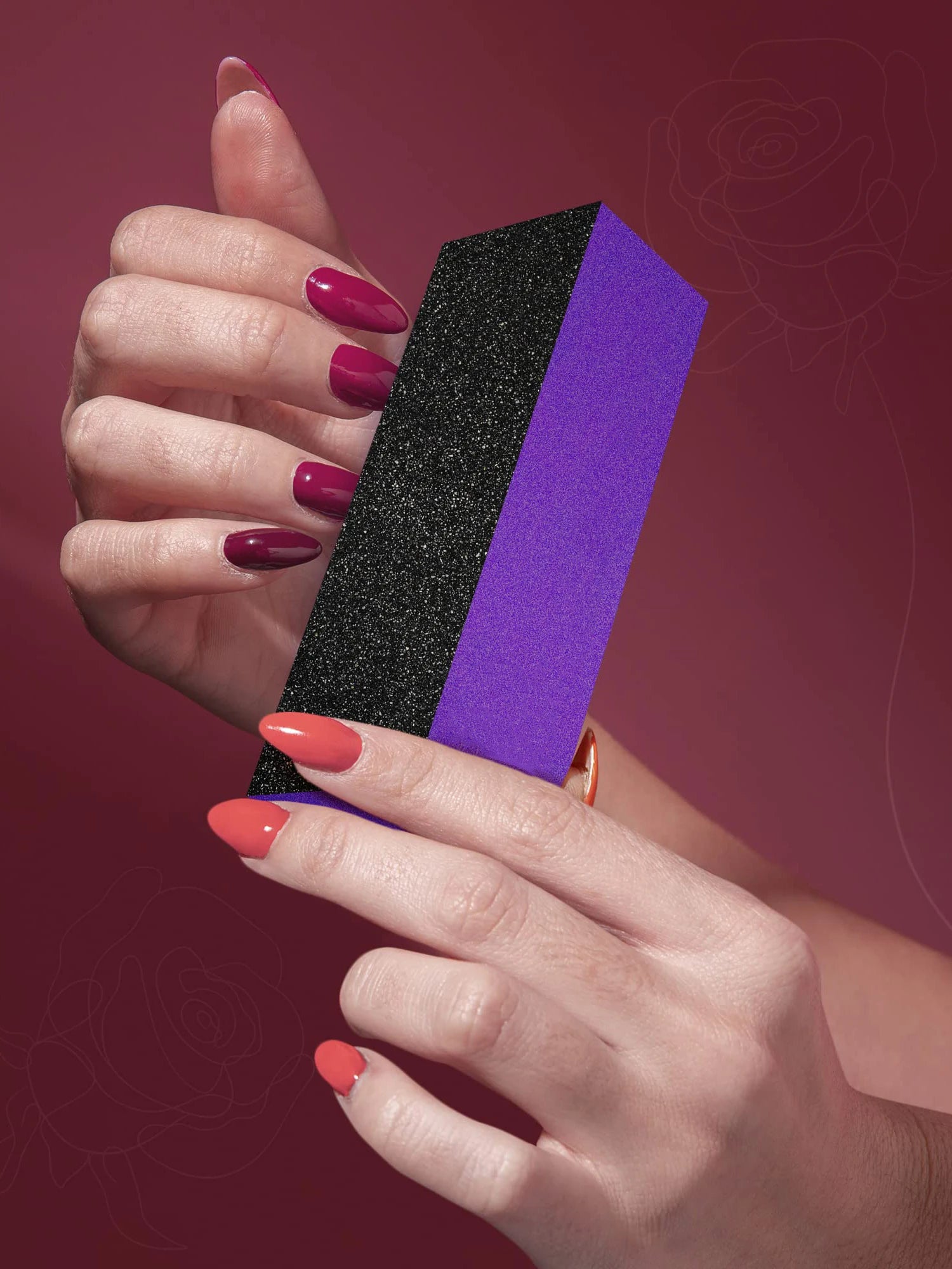 Nail Buffer Sanding Block Polisher Buffing File 60/100 Grit for Acrylic Nail Art Kit Manicure Tools 10 PCS