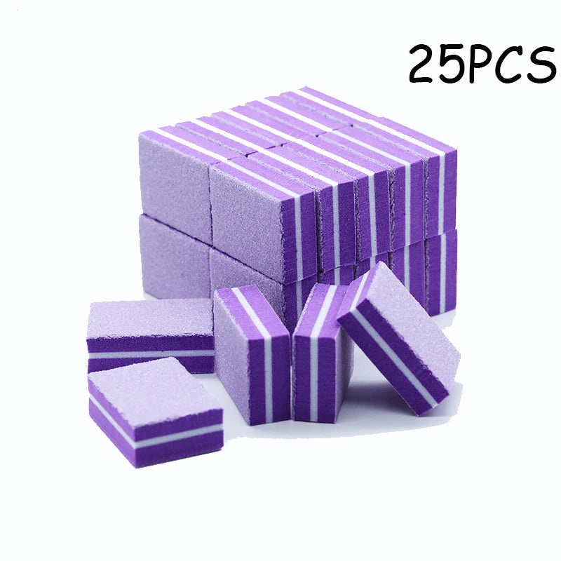 50Pc Professional Mini Nails Art buffer File 100/180 Sandpaper Manicure Tips Care File Sanding Polishing Grinding Equipment Tool