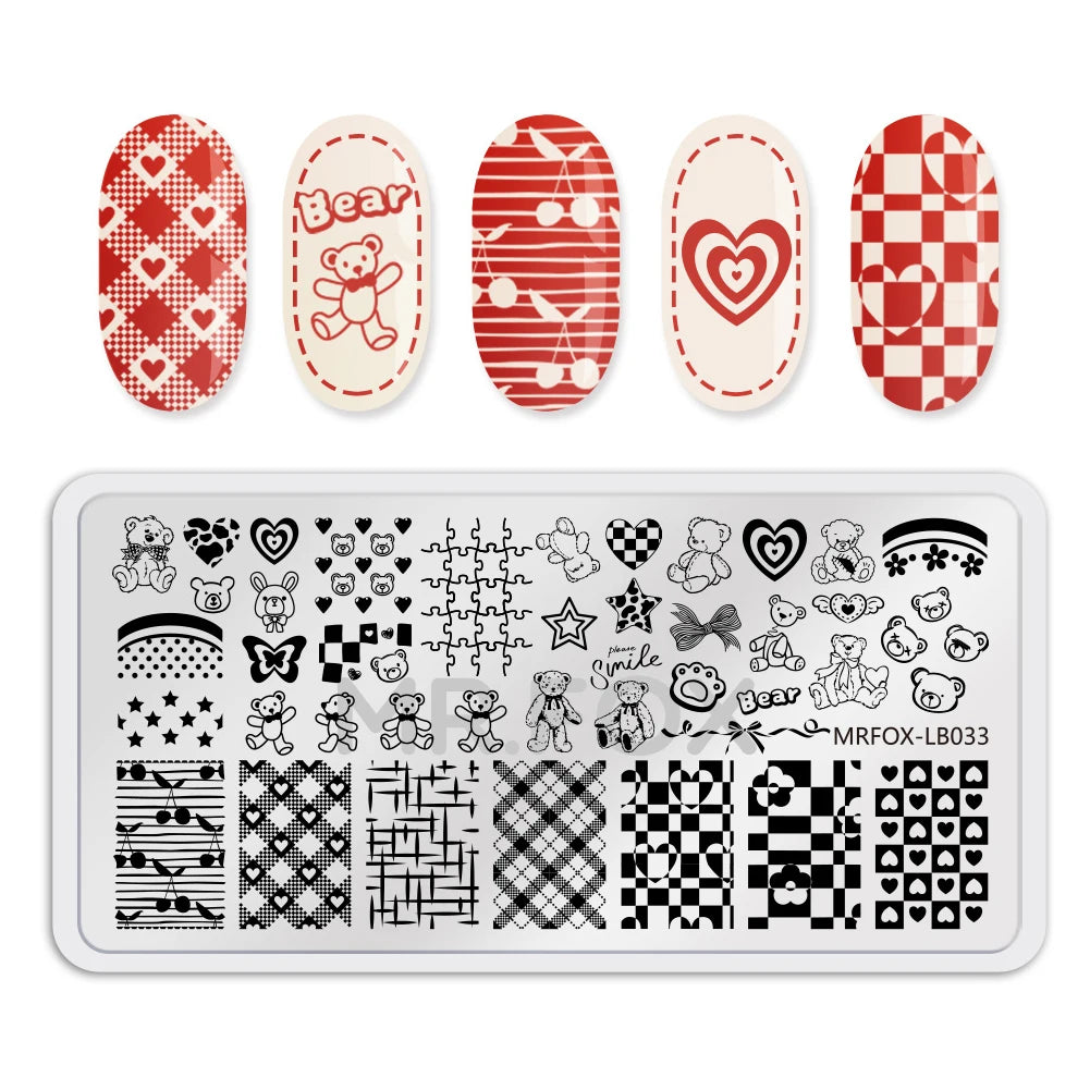 1PCS Blue Ocean Animal Nail Art Stamping Plates Fish Image Stencils for Nails Stamp Tools Manicure Template