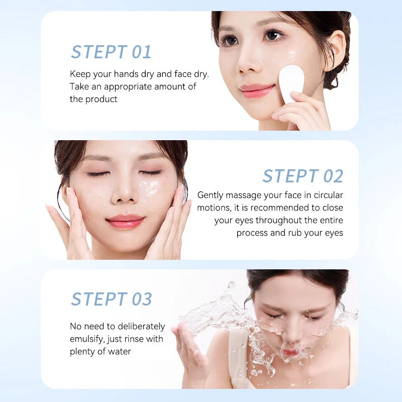 Skin-Friendly Moisturizing Makeup Remover Cream, Powerful Makeup Remover and Skin Moisturizer. Two-Step Makeup Removal, Natural