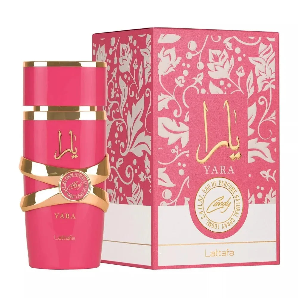 Lattafa Yara Candy Eau de Parfum EDP Spray for Women 3.4 oz/100 ml Pink Yara, Yara Moi, Yara Tous,Yara Candy,Asad, Asad Zanzibar