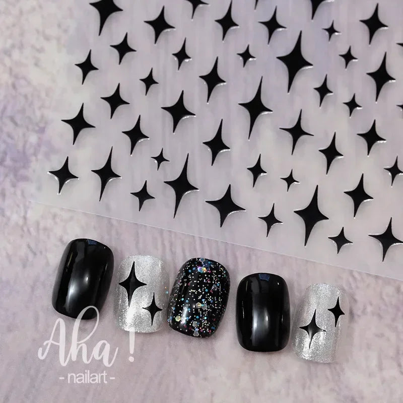 1sheet 3D Sweet Cherry Fruit Nail Art Stickers Summer Peach/Lemon/Star/Moon Nail Decals 8*10cm Adhesive Red Cherry Nail Decor