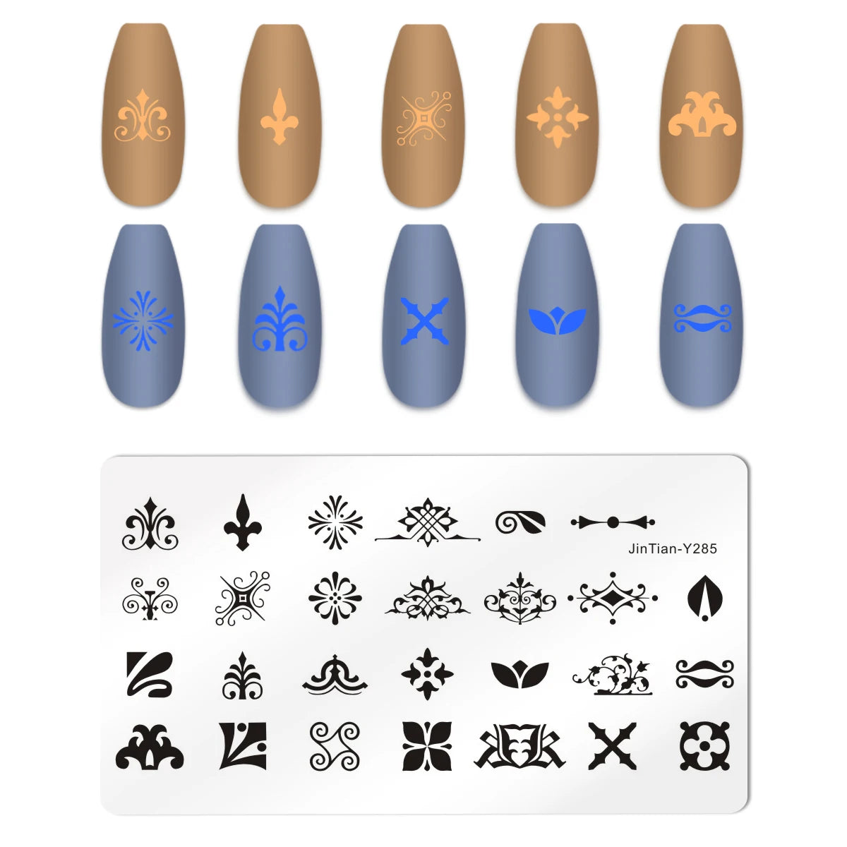 Valentine's Day Nail Stamping Plates Rose Flower Love Theme Nail Art Plate Stainless Steel Halloween Nail Design Stencil Tools