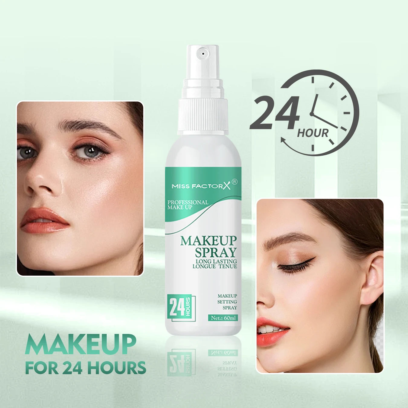 Waterproof Makeup Spray Face Set Lasting Award winning Makeup Spray Anti-smudge and Makeup Off Natural finish