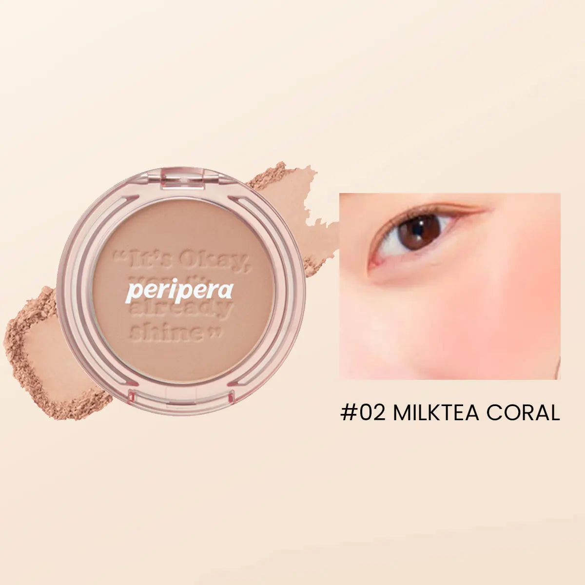 PERIPERA PURE BLUSHED SUNSHINE CHEEK,Silky Powder Blush,Natural Healthy Glow,Soft-Focus Matte Finish,K-Beauty,Korean Makeup