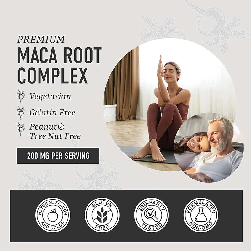 Maca Root Gummies - Enhances Energy, Endurance, Muscle Mass, Hormone Balance