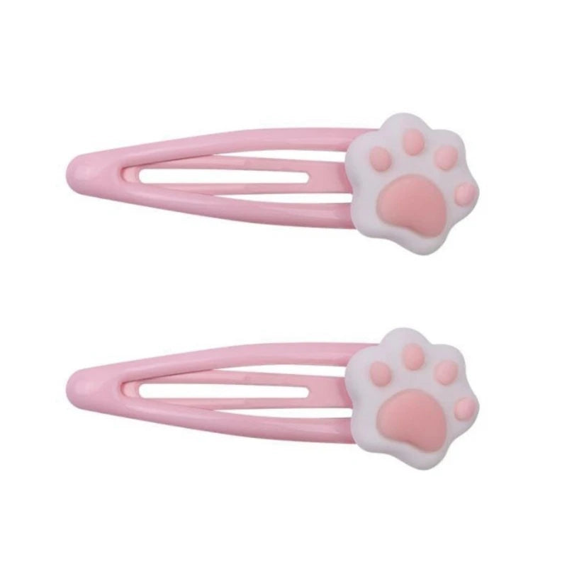 Y2K Cartoon Cat Paw Hair Clip Headwear Travel Hairpins Headdress Hairclip