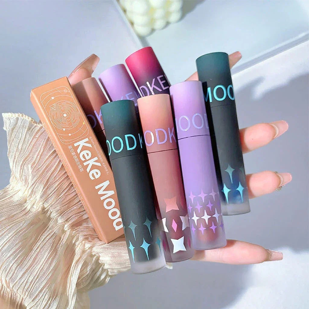 1pcs Punk Gothic Black Lipstick Matte Brown Lip Satin Red Lip Tint Waterproof Matte Liquid Liptsick Lip Gloss Korean Cosmetics