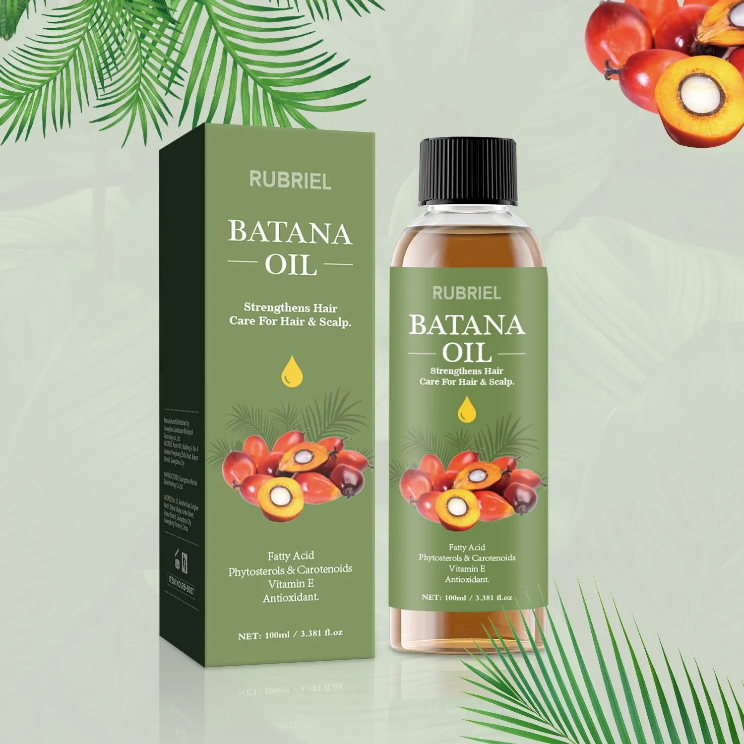 100ML Batana Oil Shampoo Soothing Scalp Intense Repair Batana Nourishing Shampoo with Rosemary Extract for All Hair Types