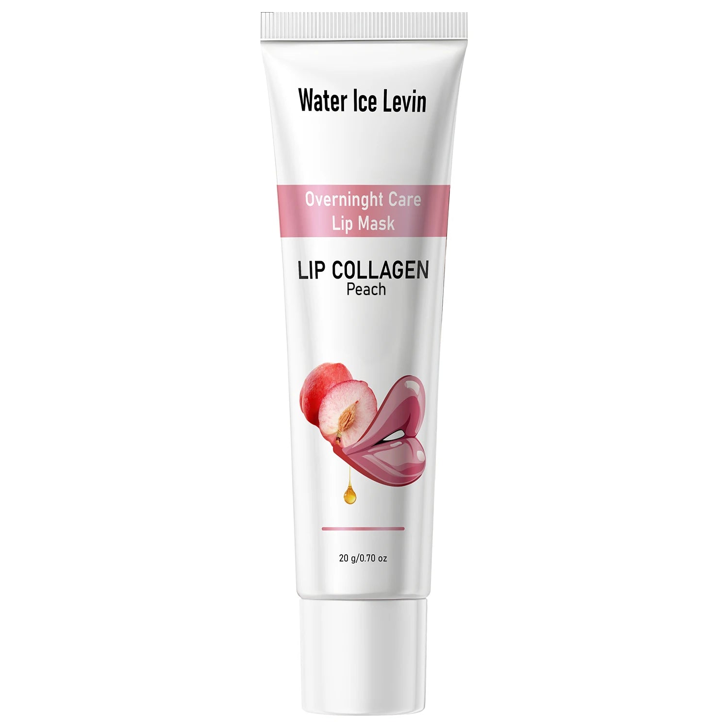 Peach Collagen Overnight Lip Mask with Peptide & Aloe Vera Peel-Off Nourishing Hydrating Lip Care Treatment