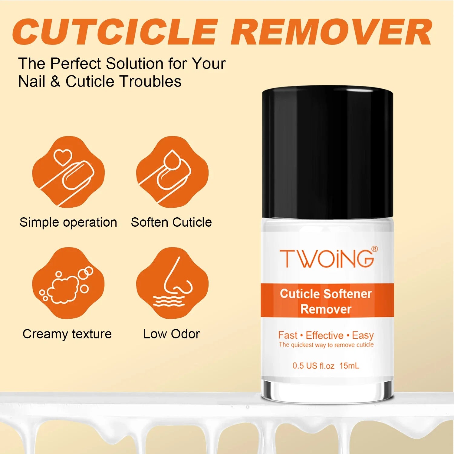 15ml Cuticle Softener Remover Cream For Hand And Foot Nail Care Moisturizing , For Cuticle Dead Skin,Dry Manicures,Brittle Nail