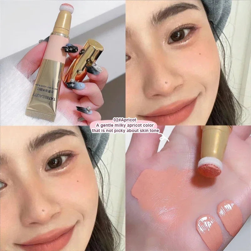 Liquid Blush Velvet Matte Blusher Face Pigment Lasting Beauty Natural Cream Cheek Tint Pink Peach Blush Korean Makeup Cosmetics