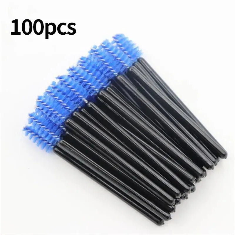 100pcs Disposable Eyelash Brushes Spoolies Micro Lash Mascara Wands Combs Wholesale for Eyelash Extension Makeup Cosmetic Tools