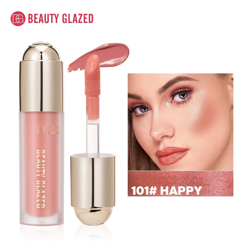 BEAUTY GLAZED Blush Velvet Matte Liquid Lasting Natural Cheek Tint Cream Makeup 5 Colors