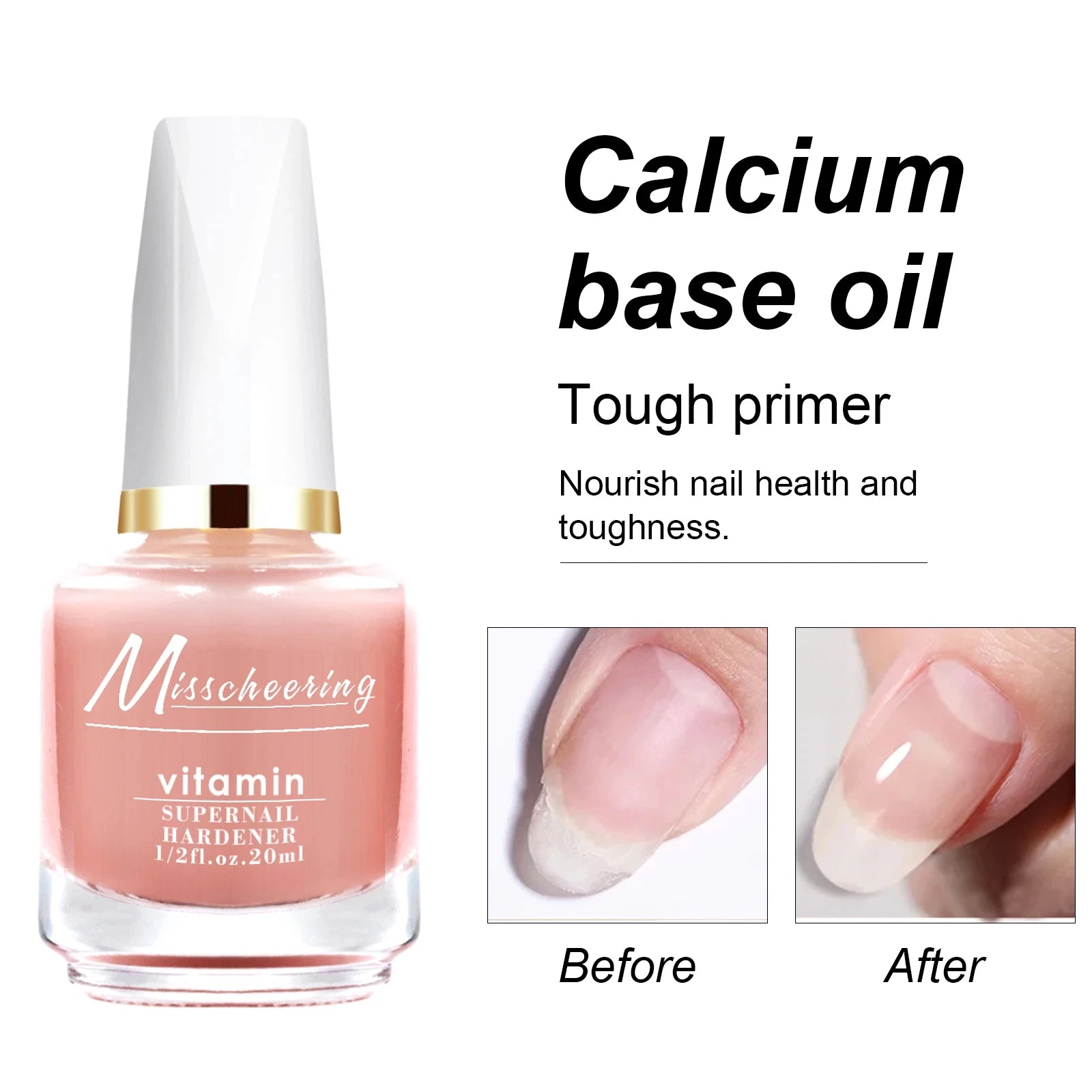 20ml Strong Nail Strengthener Calcium Protein Formula Strong Nails Hardener Protect Soft Thin Nails High Quality Repair Suppli