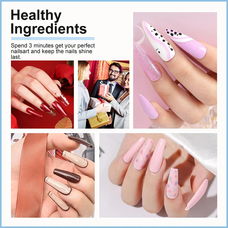 Nail Gel Polish Kit With LED Nail Lamp Semi-Permanent 27 Colors Soak Off Base&Top Coat Varnish Manicure Set For Nails Salon Kit