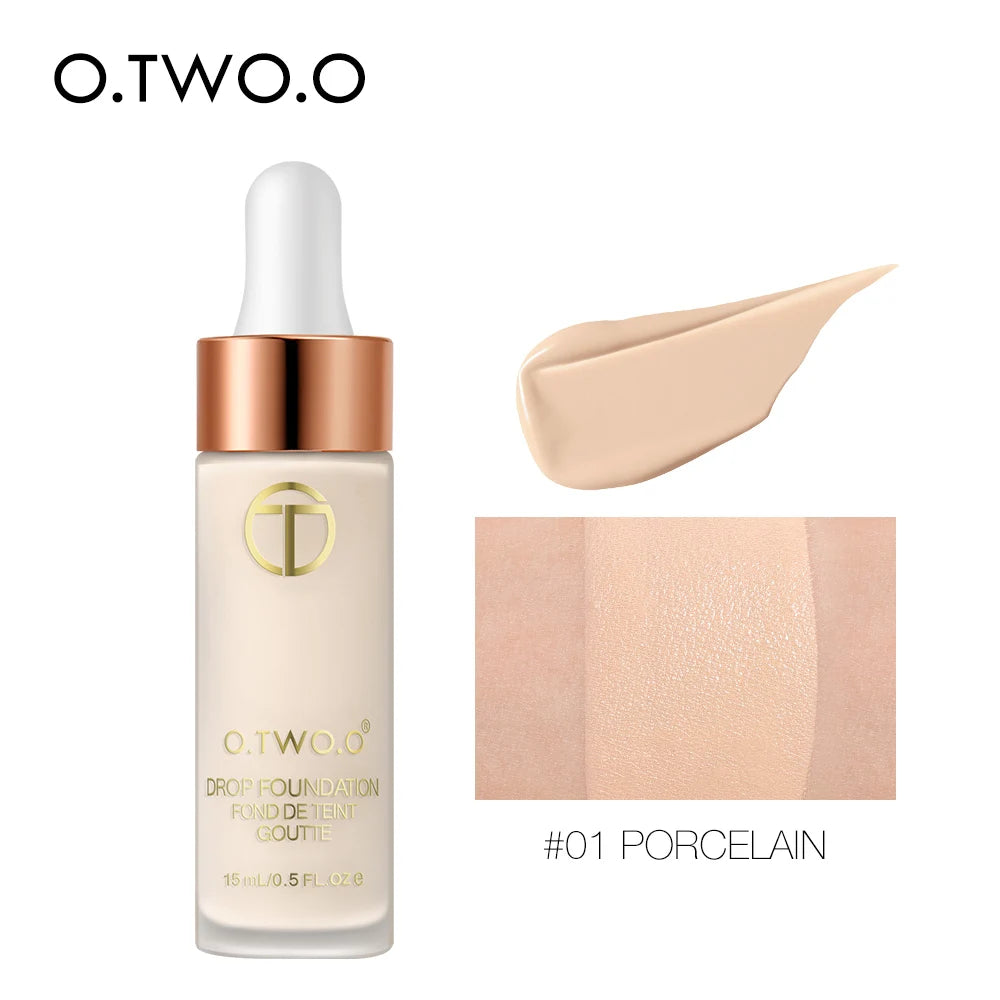 Wholesale O.TWO.O Liquid Foundation Professional Makeup Base Oil Free Full Coverage Concealer Lasting Face Foundation BB Cream