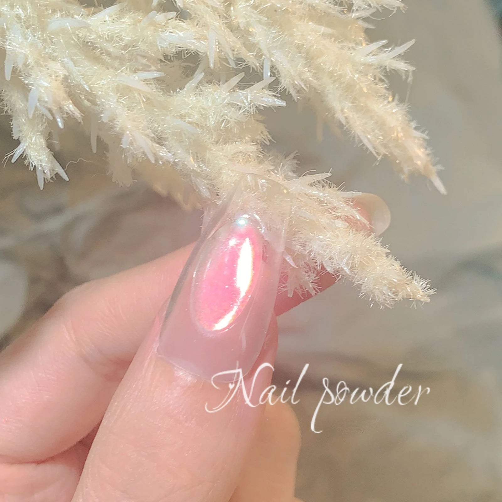 Nail Glitter Aurora Ice Transparent Laser Magic Aurora Rainbow Mirror Gel Pigment Powder Chrome Nai Charm Art Decoration Tools
