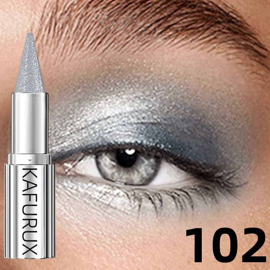 12 Colors Metallic White Black Purple Eyeshadow Pencil Glitter 1pc Liner Pen Highligter Long Lasting Blue Cream Eye Shadow