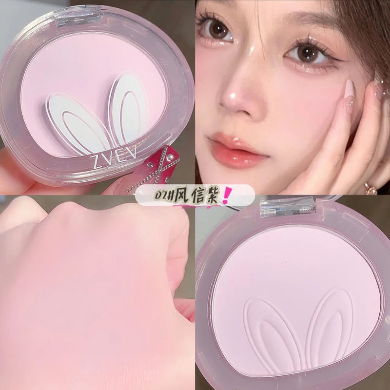 Long ears Monochrome blush white matte cosmetics vitality girl nude makeup natural smudge monochrome blush plate
