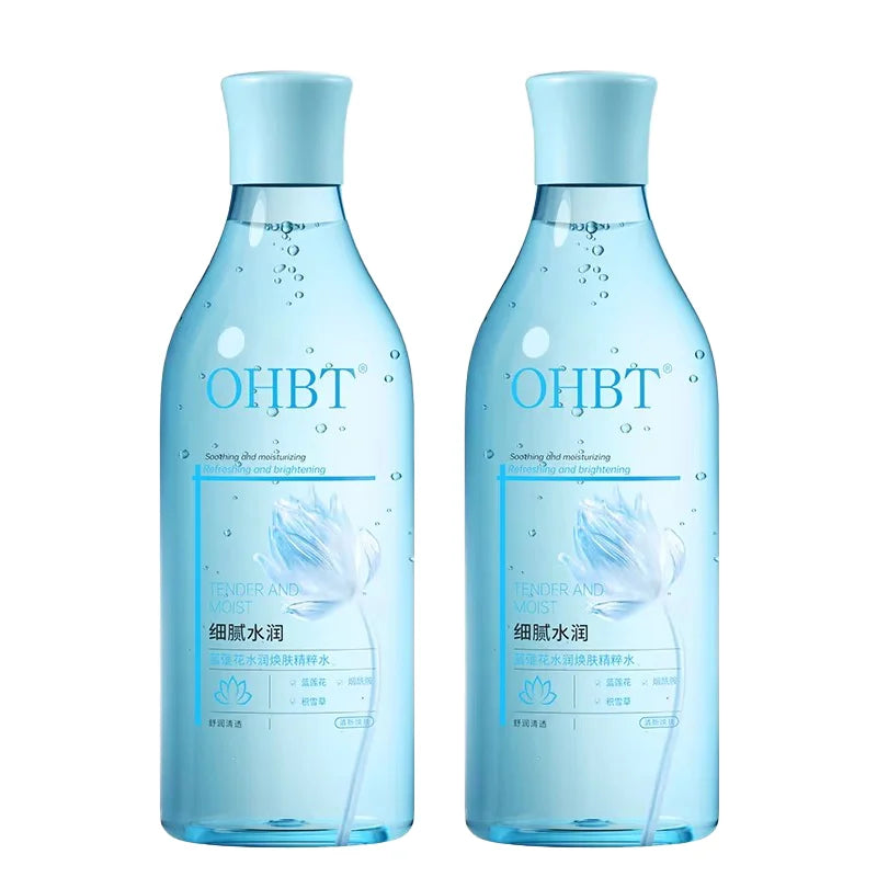 OHBT Blue Lotus Face Toner, 500ml Deep Moisturing Nourish Essence Water, Whitening Brighten Skin Toner Large Capacity