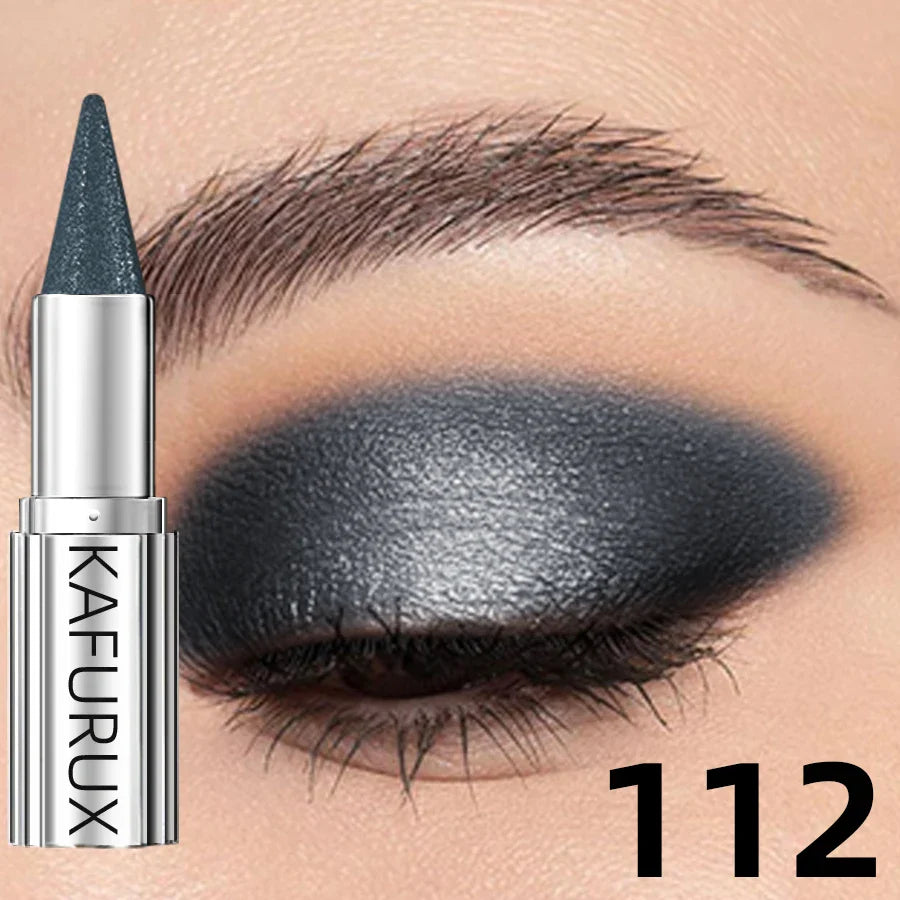 12 Colors Metallic White Black Purple Eyeshadow Pencil Glitter 1pc Liner Pen Highligter Long Lasting Blue Cream Eye Shadow