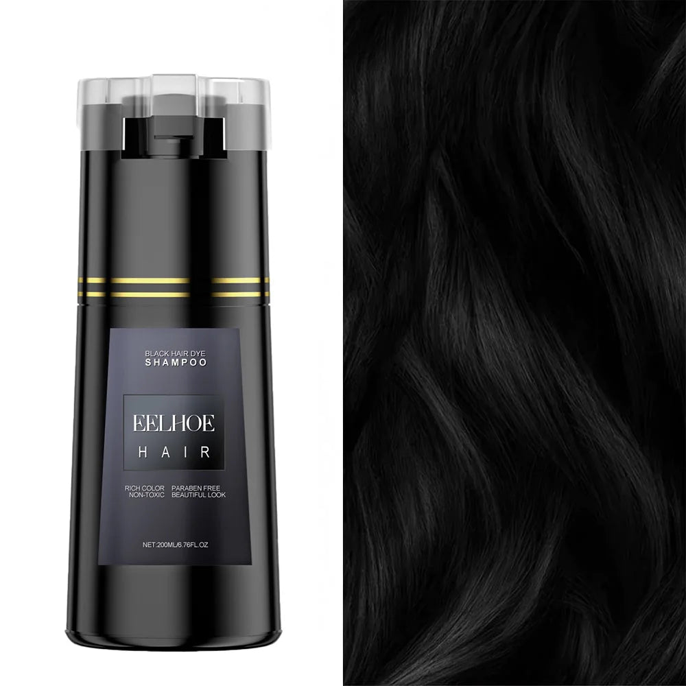 EELHOE Hair Dye Shampoo Nova Hair Instant Dye Shampoo Men Women Quick Easy Safe Hair Color Gray Hair Coverage Nourish Scalp
