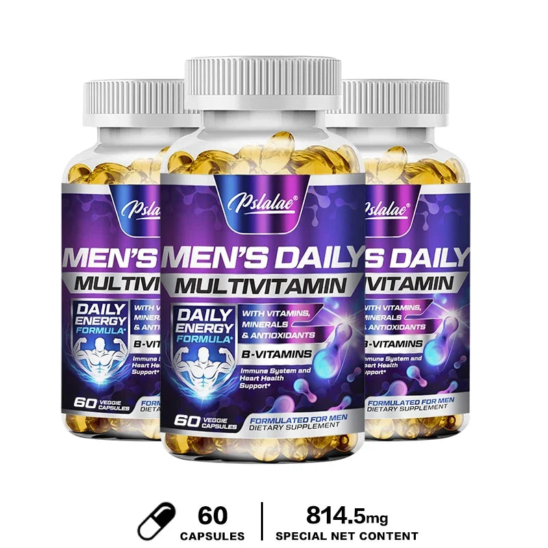 Men's Daily Multivitamin Supplement - Provides Cognitive Brain Health, Energy and Stamina, and Muscle Mass