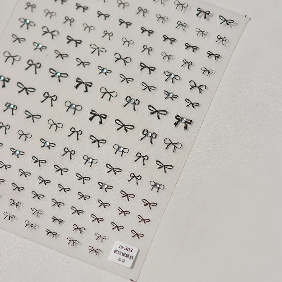 1pcs Crystal Diamond Nail Stickers 5D Laser Bowknot Star Moon Pearl Totem Heart 3D Adhesive Japanese Nail Art Decoration Sticker