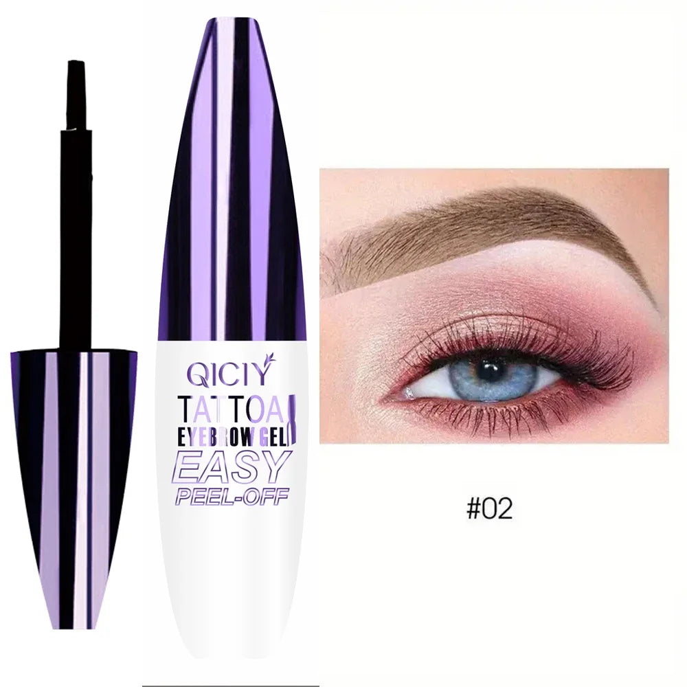 Lasting 3 Days Tattoo Easy Peel Off Eyebrow Gel Cream Types Long-Lasting Smudge-Proof Sweat Resistant Waterproof Cosmetics